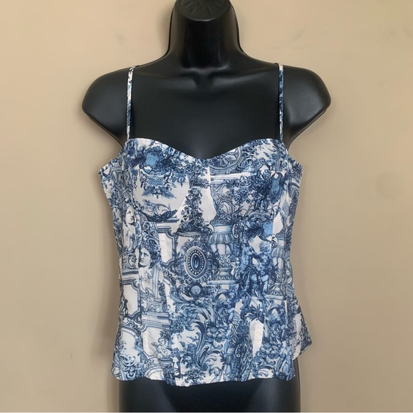 PrettyLittleThing Tops - PrettyLittleThing Renaissance Toile Corset Style Tank Top